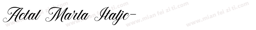 Actal Marla Italjc字体转换